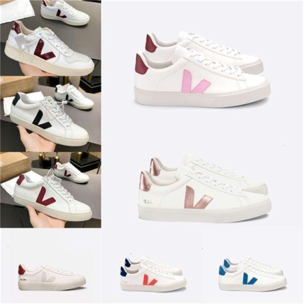 

New 2024 mens shoes French Brazil Green Low-carbon Life V Organic Cotton Flats Platform Sneakers Women Casual Classic White designer Shoes Mens Loafers vejaons, Blue