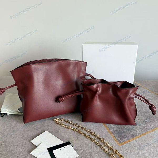 

Mirror top quality luxury designer hobo shoulder bag with chian and brooch real leather soft calfskin lady women purse Burgundy bag full packaging, White