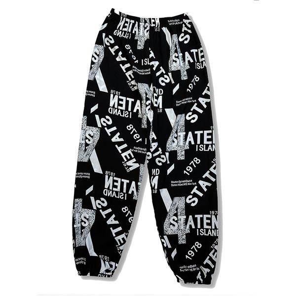 

Unisex spring/summer slim casual leggings with randomly printed letters for external wear, home air conditioning pants, beach sun protection pants, Multi