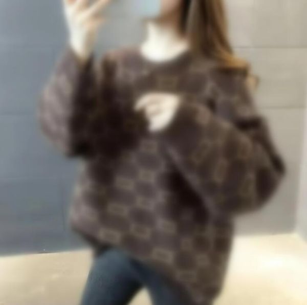 

designer sweater womens sweater High Quality Womens Sweatshirt Brand Classic Letters Designer Cardigan Long Sleeve Top, Brown