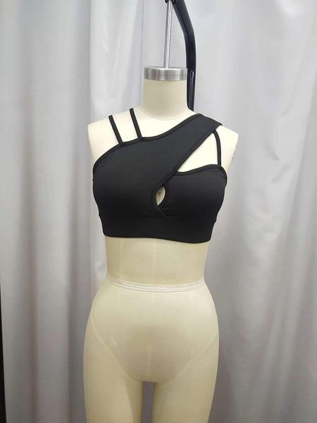 

women's Tank Top Sports Bra Seamless Steel Ring Free Comfortable Bra, Black