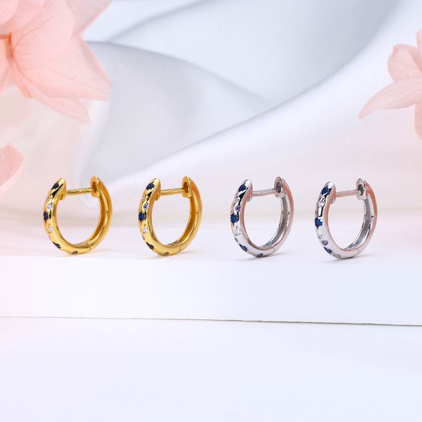 

S925 pure silver personalized niche high-end fashion octagonal star fresh light luxury style earrings