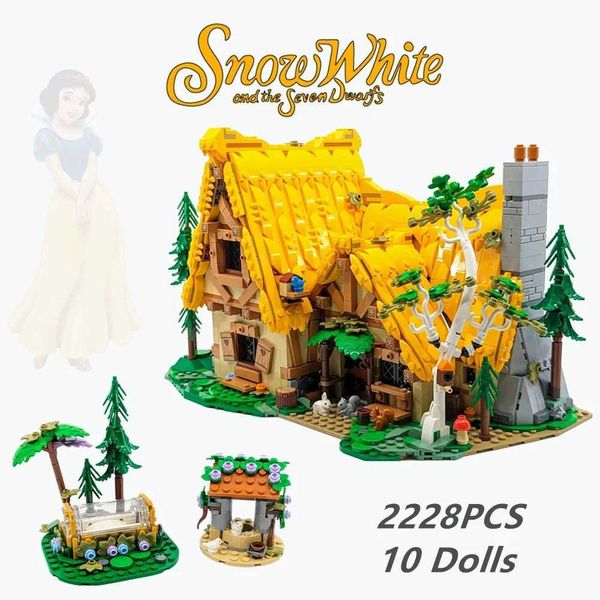 

Miniso Blocks Snow White Sleeping Princess Prince Seven Dwarfs House Cottage Evil Queen Building Blocks Bricks Kid Toys GiftY241127ENK5, 83222_color