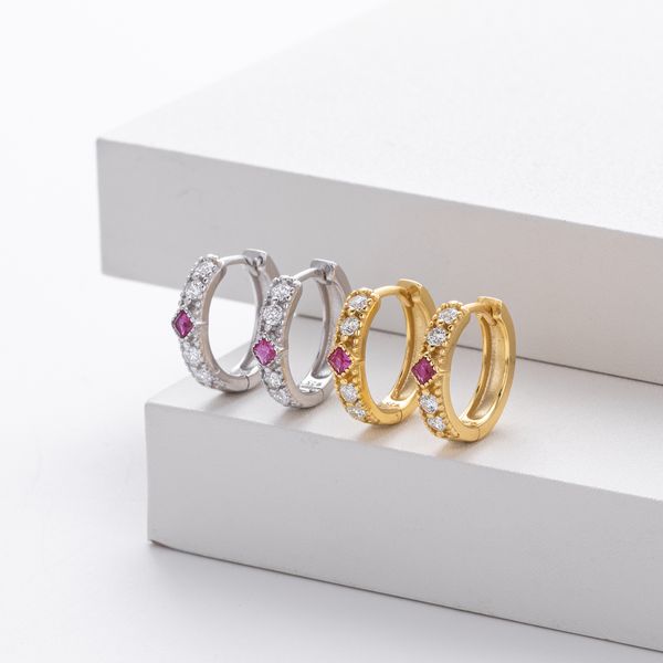 

S925 pure silver earrings inlaid with zircon earrings, elegant, high-end, light luxury, minimalist style earrings