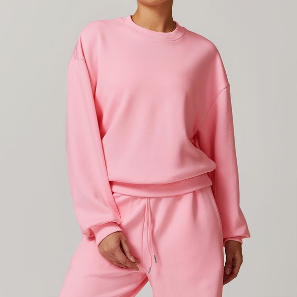 

designer womens sweaters Oversized Men's and Women's Outfit Loose Round Neck Sweater Shirt Yoga Shirts Quick-drying Running, #1 sweater