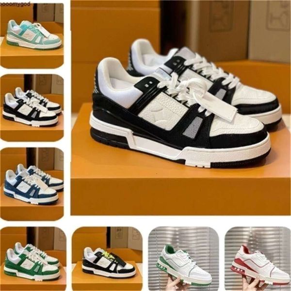 

shoes mens lvtrainers luxury sneakers womens designer sneakers men sneakers platform sneakers Plate-forme designer shoes black out of office sneaker A10 with box 46, 1_color