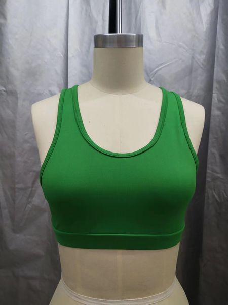 

women's sports bra, cross back padded and tied with moderate support yoga bra, with detachable cups, Green
