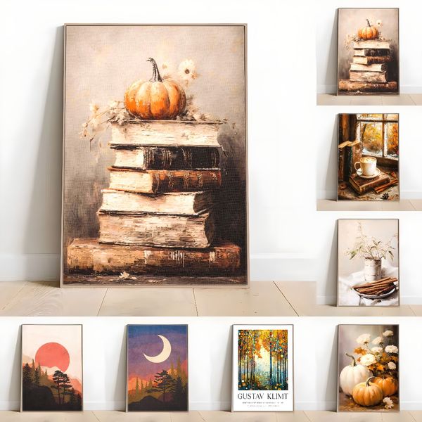 

1 piece unframed painting print, Tarot art, sun, sunflower, star, line, simple, retro, creative waterproof canvas poster, bedroom, office