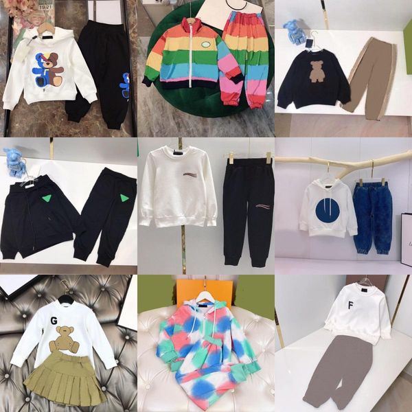 

Kids Baby Girls Boys Clothing Sets Children Casual Clothes 2025 Spring Winter Kids Vacation Outfits Fall Cartoon Long Sleeve T Shirt Pants 100cm-160cm best, Champagne