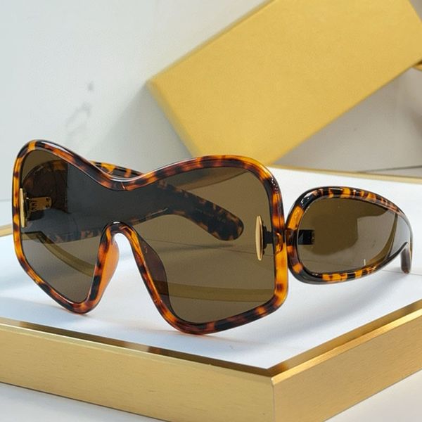

New Season Brand Square Mask Sunglasses 40121I Rectangular Large Lens Glasses Womens Mens Outdoor Sports Style Ultraviolet Proof Protective Goggles