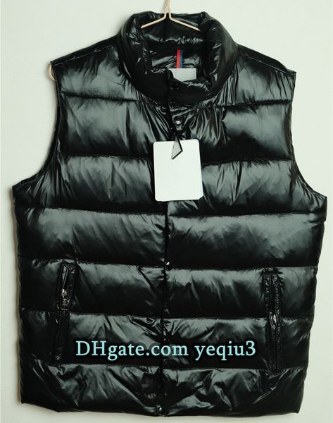 

Designer Cold Weather Vest for Men White Duck Down Padded Jacket with NFC Scanning Thick Fluffy Outerwear Parkas Plus Size Black Couple Style Puffer jacket, V1-black shiny