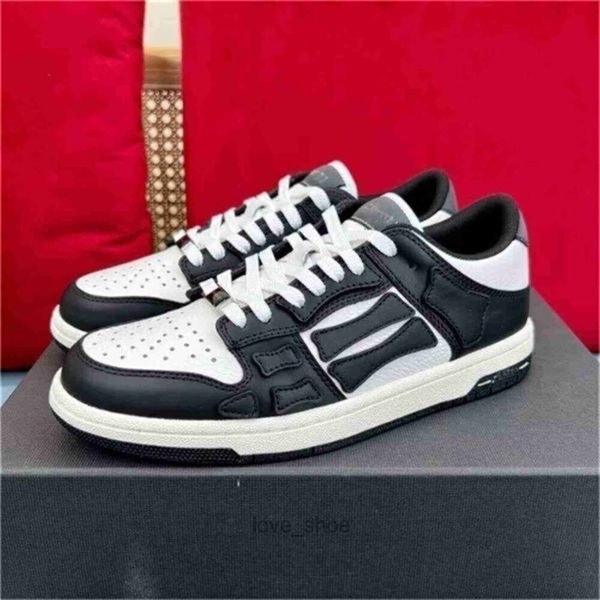 

Luxury Top Men Skel Low Top Sneakers Shoes Skeleton Bones Leather Trainers White Black Blue Skull Couple Skateboard Walking Comfort Sports Eu35-45, 1_color