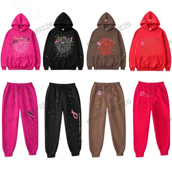 

Hoodies Designer Men's Pullover Red Young Thug 5555555 Angel Hoodies Men's Hoodie Embroidered Mesh Sports Set Hoodie Jogging Pants man hoodies tracksuit Size S/M/L, Rose