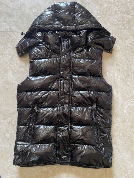 

Men Cold Weather Vest Designer White Duck Down Padded Jacket Fluffy Thick Outerwear NFC Scanning Parkas Plus Sizes Couple Black Down Jacket Upgraded version, V1-dark red