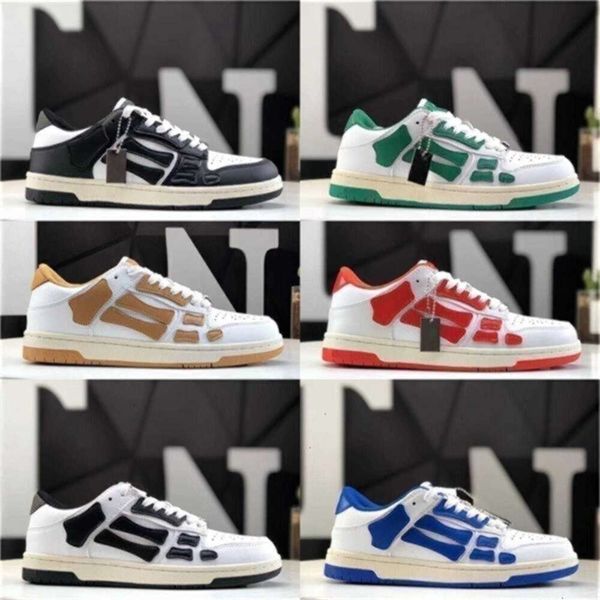 

New 2023 AMRI Shoes One Skeleton Shoe Skel Top Low Dark Grey Brown Light Blue Pink Orange Purple 1s Designer Sneaker High Trainer Hiking Shoe, G2
