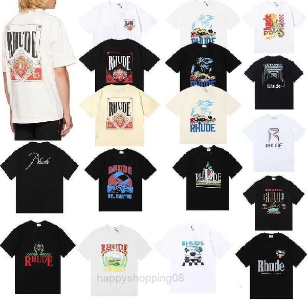 

mens designer t shirt rhude shirt women mens t shirts designer tshirt print streetwear outdoor fashion shirts short sleeve summer casual loose shirt breathable, Contrast color