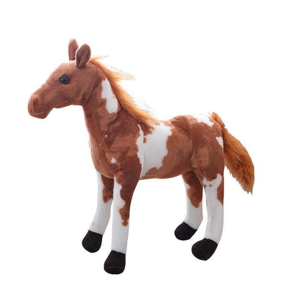 

Plush Stuffed Animals lifelike Horse 4 Styles Kids Birthday Gift Horseplay Decor High Quality Toy play, Brown