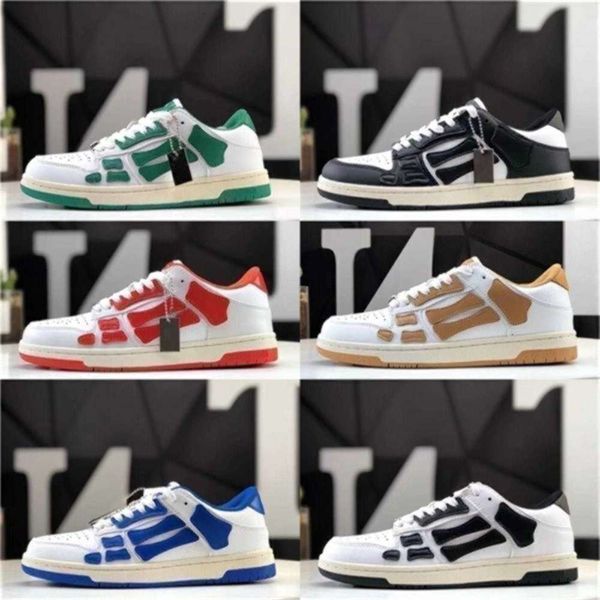 

Quality Top Casual Shoes 2023 New Amri One Skeleton Shoe Skel Top Low Dark Grey Brown Light Blue Pink Orange Purple 1s Designer Sneaker High Trainer Hiking, Socks