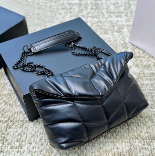 

Shoulder Bags Puffer Bag Designer For Women Crossbody Handbag Quilted Jeans Denim Genuine Leather Toy Black Gold Sier Chain Cross Body 183, 7_color