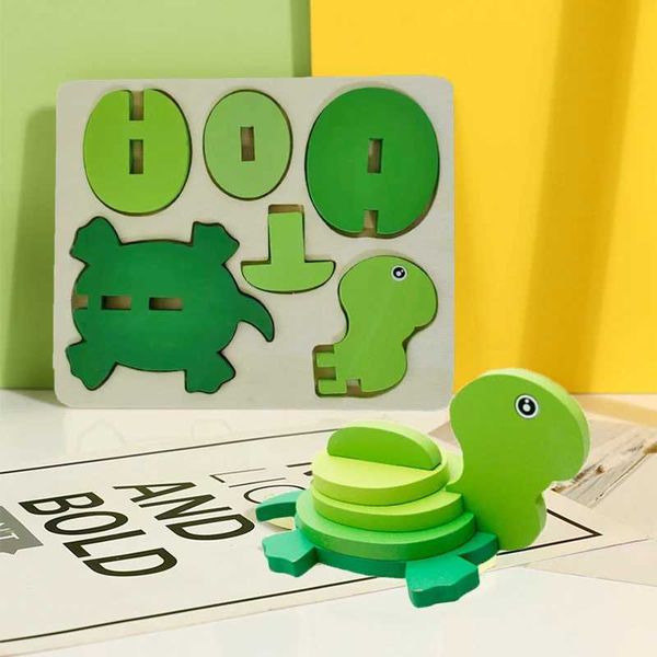 

block Building Early childhood education educational toys 3D three-dimensional turtle puzzle building blocks children DIY handmade toys Z241128 al s, Multicolor