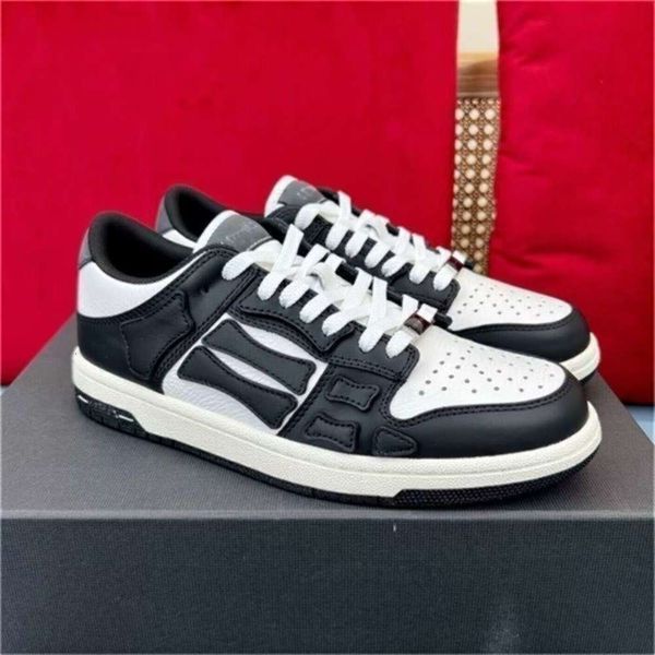 

Luxury Top Men Skel Top Sneakers Shoes Skeleton Bones Leather Trainers White Black Blue Skull Couple Skateboard Walking Comfort Sports Eu35-46, 9_color