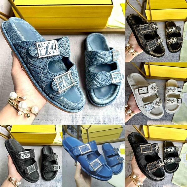 

2024 Luxury Designer Sandals For Men Women Fashion Classic Floral Brocade Slides Flats Leather Rubber Flip Flops Bottoms Beach Shoes Loafers size 35-45 with dust bag, #13