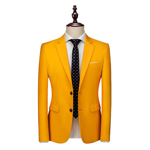 

K556 Men's Wedding Attire - Elegant Stand Picture Suit for Emcees & Grooms, Black