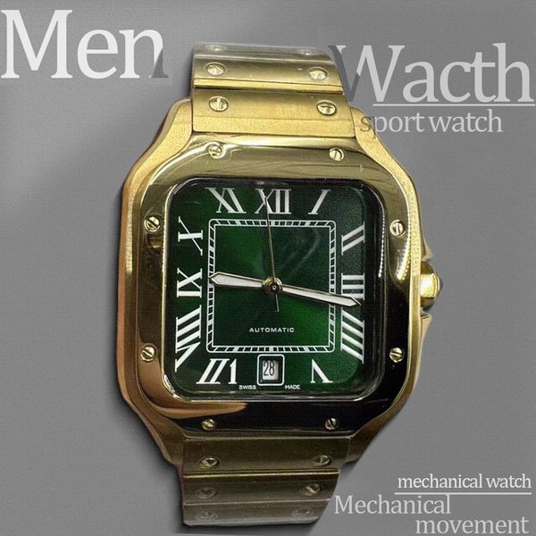 

automatic watch designer mens steel watch watches men watches high quality Wristwatches 40MM Stainless Steel watchbox Silver watchstrap casual modern sport watch, #1 gold