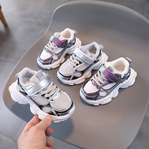 

Child Shoes New Kidss Sneakers Baby Toddler Shoes Mesh Cloth Breathable Boys Running Shoes Fashion Soft Soled Girls Sports Shoes, Purple