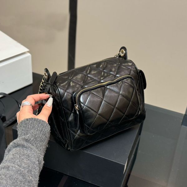 

Designer bags Men women Classic bags Cowhide Leather Wallet Mobile phone bag Camera bag Shoulder bag Crossbody Bags Luxurys Purse Card Credit card slot 21m, Black