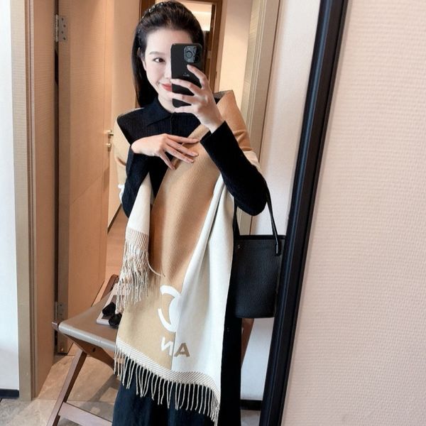 

Fashion scarves for women men classic designer scarves new soft comfortable shawl weather-soft outing accessories scarf couples Christmas gifts with gift box 50*180