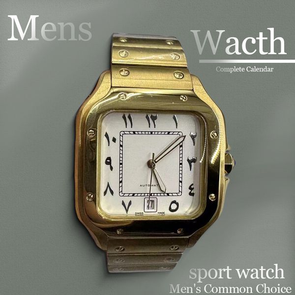 

watches high quality men designer watches Stainless Steel casual modern sport watch Silver watchstrap Wristwatches watchbox mens watches, #8 gold