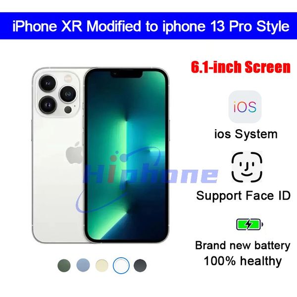 Original Unlocked Iphone XR Converted to Iphone 13 Pro cellphone with 13Pro Camera appearance 3G RAM 64GB 128GB 256GB ROM Mobile Phone