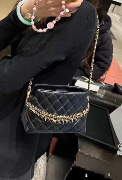 

fashion bag Large capacity beach bag Shopping bag Luxury designer shoulder shopping bag gold silver chain Sheepskin underarm bag lady envelope purse 10A Y5, A1