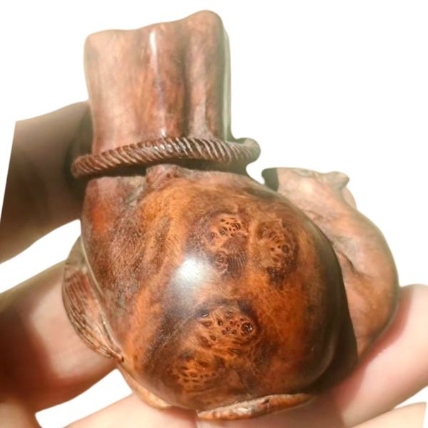 

Handcrafted Wood Carved Money Rat Handles for Cultural Artistic Play