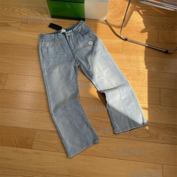 

Designer Jeans Women Jeans Loose Type Unisex Velvet Hole Denim Warm Fashion Mens Jeans, Blue