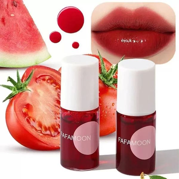 4 Colors Lip Gloss Apple Strawberry Watermelon Cherry Gloss Mini Glaze Mirror Long Lasting Nonstick Cup Lip Makeup Waterproof Moisturizing Liquid Lipstick