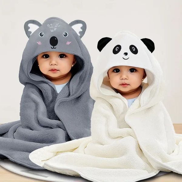 

Cartoon Hooded bath towel Ultra-soft microfiber blanket multifunctional wrap Ideal gift for Christmas Thanksgiving four seasons travel bathroom beach must-have