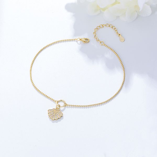

Fashion Summer Beach Diamond Shell Pendant Foot Chain New Pure Silver Bohemian Style Foot Accessories for Women