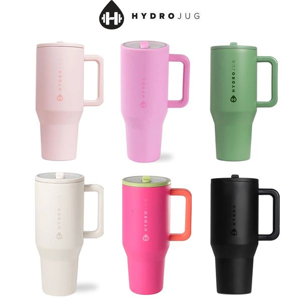 

Hydrojug Traveler 32Oz/40Oz Tumbler Straw Lid Stainless Steel Vacuum Insulated Car Mug Double Wall Thermal Iced Travel, Gray