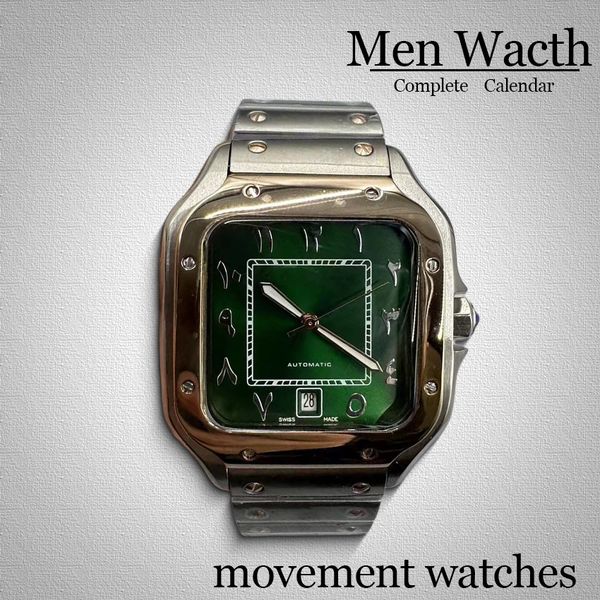 

designer watches for men 40MM Square Watch Wristwatches automatic watch Stainless Steel Casual Complete Calendar wristwatch classic luxury Watch mens watches, #19 bronze