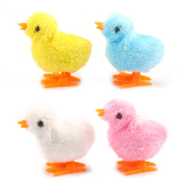 

windup simulates jumping chick stuffed plush chain pull back running moving clockwork chicken toys