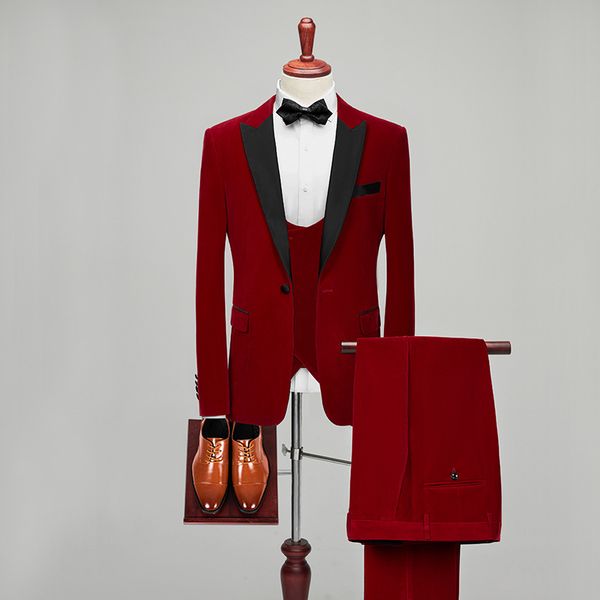 

W370 casual men's suit fit groom's dress, White