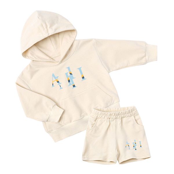 

Designer Baby Plush Hoodie And Pants Sets Kid Clothing Boys Girls Trucksuit Sweatpants Long Sleeve Outfits Thickened Sweater Trousers Sweatshirt CXD2404302-12, Brown
