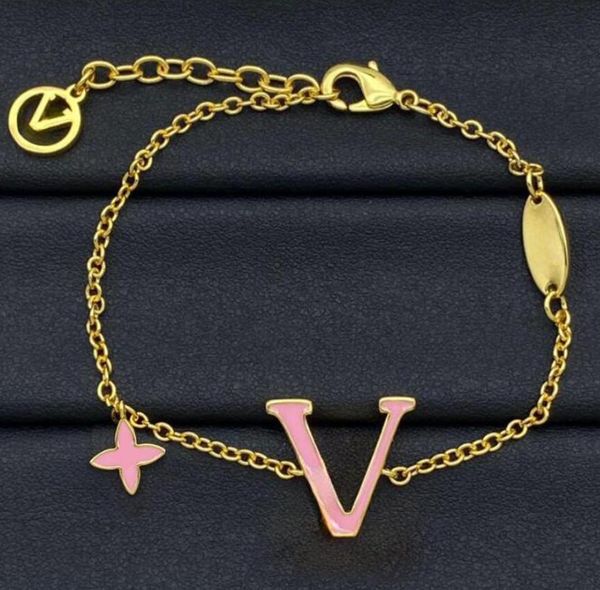 

Top Lady Bracelets Women Bangle Wristband Cuff Chain Designer Letter Jewelry Crystal 18K Gold Plated Stainless steel Wedding Lovers Gift Bracelet
