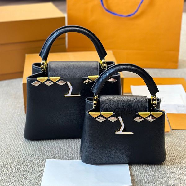 

Handle Designer Womens Totes Bags Capucines Shoulder Bags Lady Bags Crossbody Bags Leather Handbags Noble Women's Bags Totes, Flower l(27*20)
