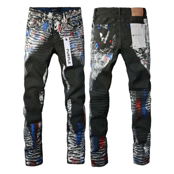 

purple jeans designer jeans for mens Straight Skinny Pants jeans baggy denim european jean hombre mens pants trousers biker embroidery ripped for trend 29-40 J9011, 9011