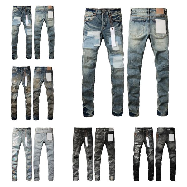 

purple jeans men jeans designer jeans mens skinny jeans luxury Fashion denim Pant distressed ripped biker black blue jean slim fit motorcycle, 18