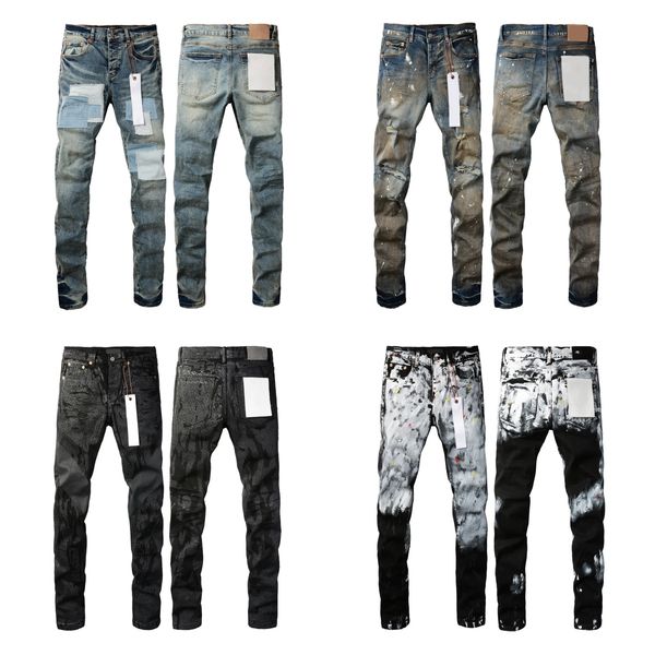 

Designer Purple Brand Jeans For Men Women Pants Purple Jeans Summer Hole Hight Quality Street Embroidery Purple Jean Denim Trousers slim-fit pants
