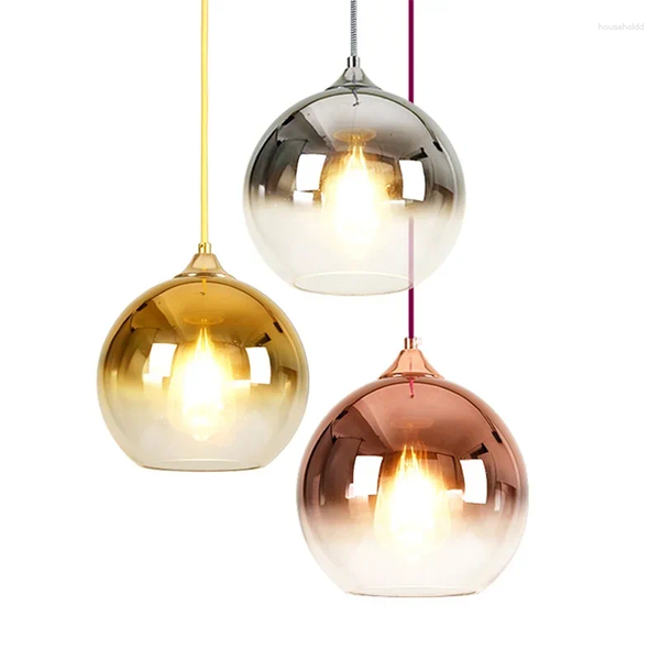 

Lamps Pendant Glass Ceiling Chandelier LED E27 Light For Dining Room Kitchen Bedroom Bedside Lamp Restaurant Decorative